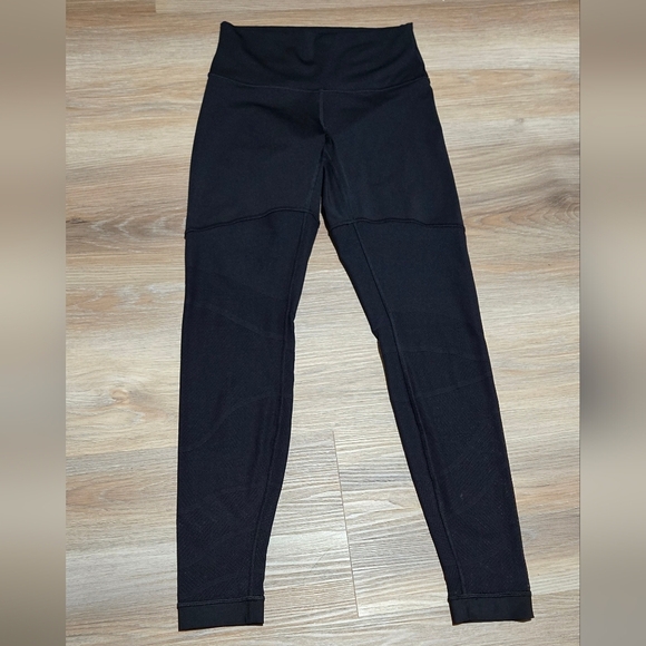 Lululemon Wunder Under Tech Mesh Leg Black Leggings Size 6 - Picture 2 of 13